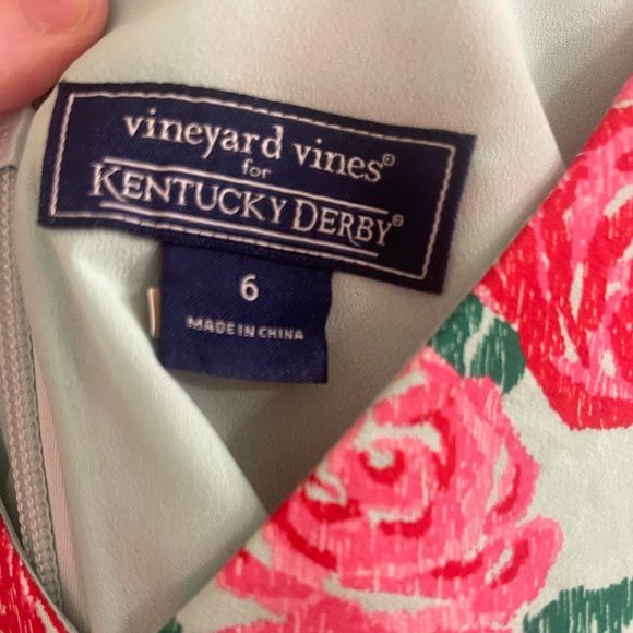 'Run for the Roses' Silk Fit & Flare Dress vinyard vines - Picture 3 of 4